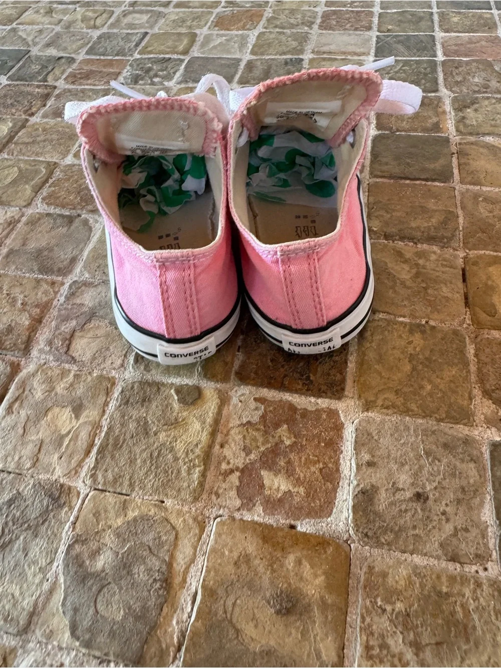 Converse Kids Low Top Canvas Sneakers - Light Pink with White